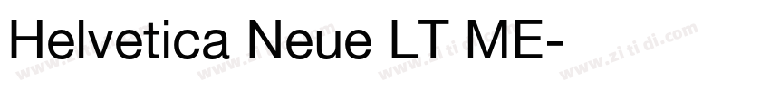 Helvetica Neue LT ME字体转换